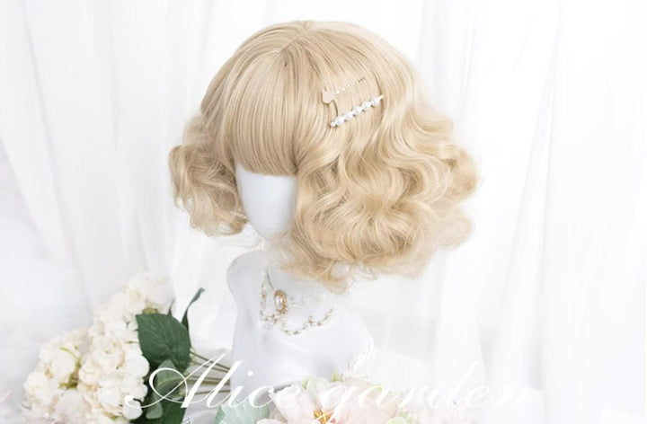 Alicegarden~Kawaii Casual Lolita Blonde Curly Wig   