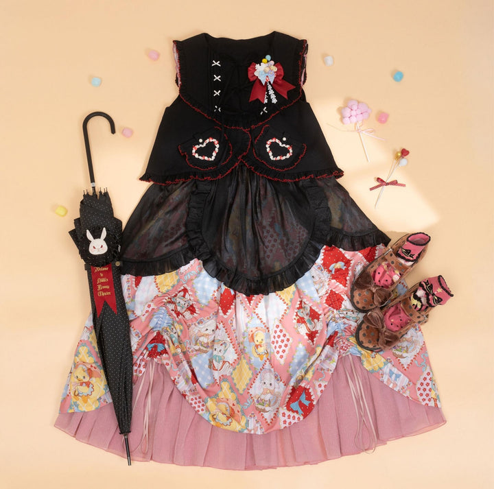 Southern Cross~Showa Kaleidoscope~Sweet Lolita OP SK and JSK with Rabbit Print 42127:727850