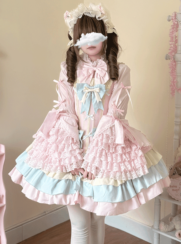 Plus Size Sweet Lolita Cotton Blouse with Hime Sleeves