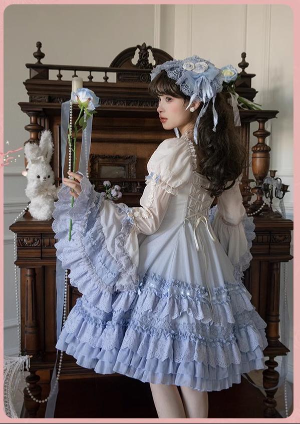 Mademoiselle Pearl~Austin in the Garden~Sweet Lolita Princess Sleeves   