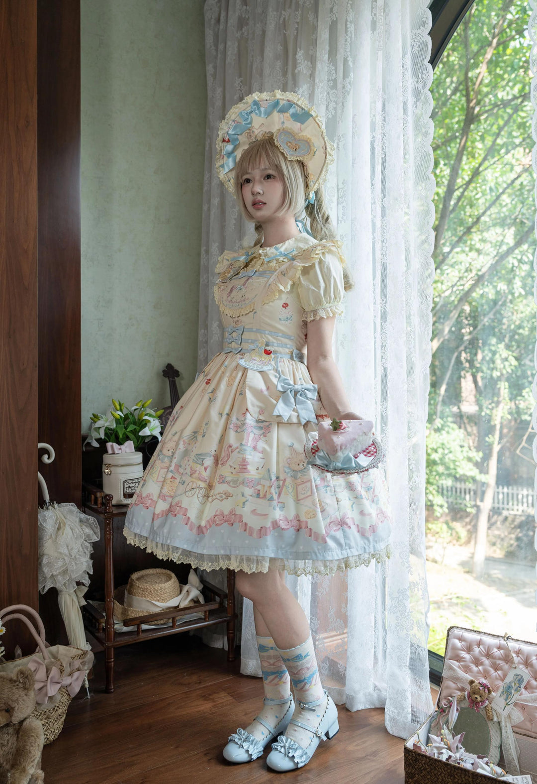 The Seventh Doll~Peti Toy House~Old School Lolita Jumper Dress Vintage OP Dress   