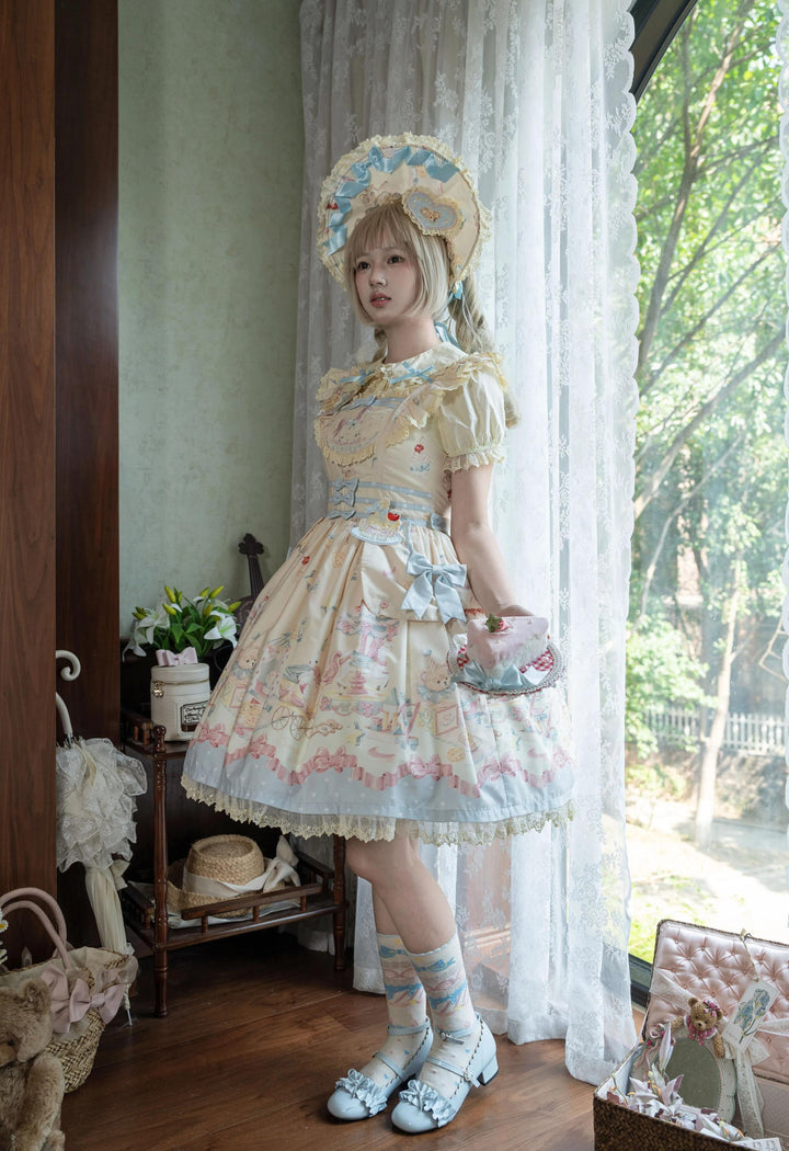 The Seventh Doll~Peti Toy House~Old School Lolita Jumper Dress Vintage OP Dress   