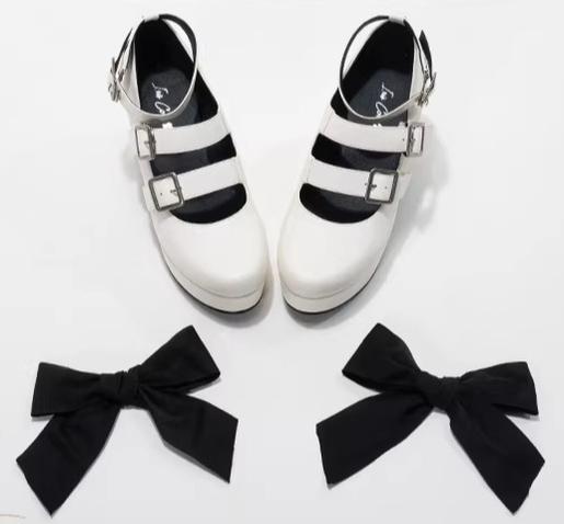 Custom-B - Gothic Lolita Heel Shoes, Triple Buckle Straps 44691:818826