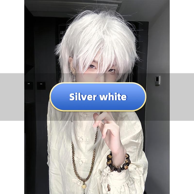 PippiPalace~Shikigami~Silver Gray Ancient Crown Wig sliver white  