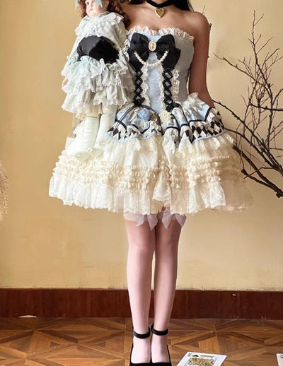 (BFM)Diamond Honey~Princess Crown~Slim Fit Lolita Dress Romantic Gown   