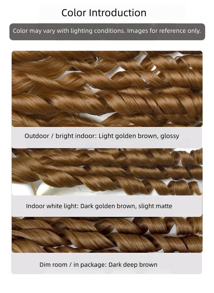 Golden Brown Doll-Like Lolita Wig With Roman Curl 45884:866427