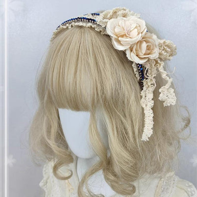Cocoa Jam~Elegant Lolita KC with Gemstone and Flowers   