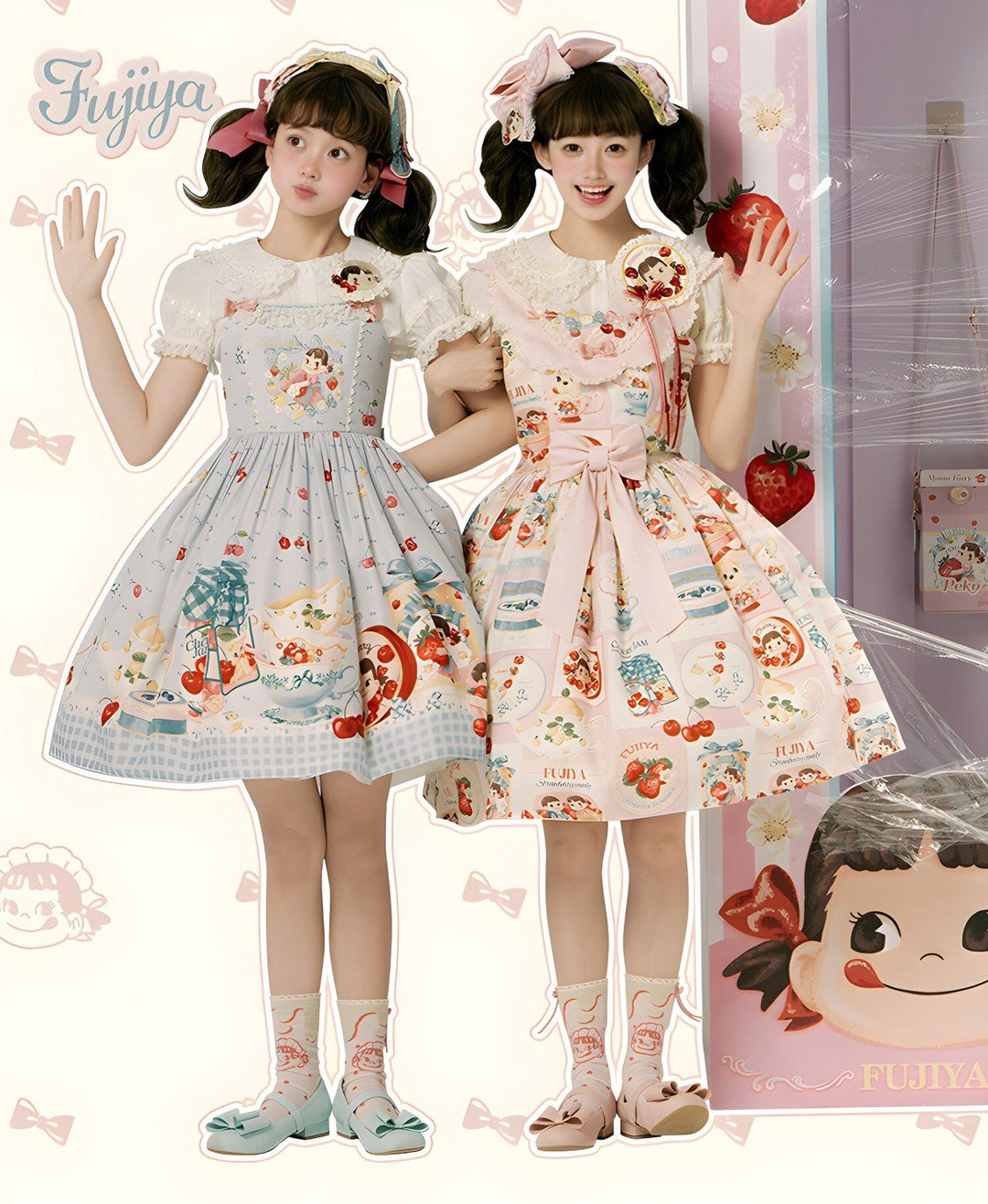 Summer Fairy~IP Collab Kawaii Lolita JSK Shirt Candy Box Hat   