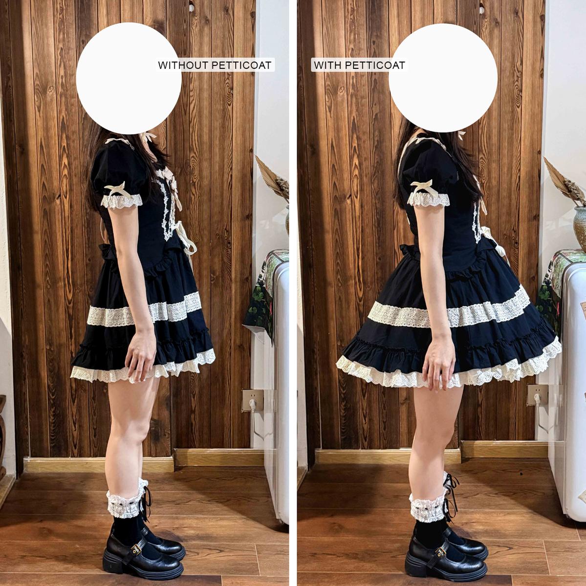 Noloria by 42Lolita - Medium-High Volume Lolita White Puffy Petticoat, 17.7" (45 CM)