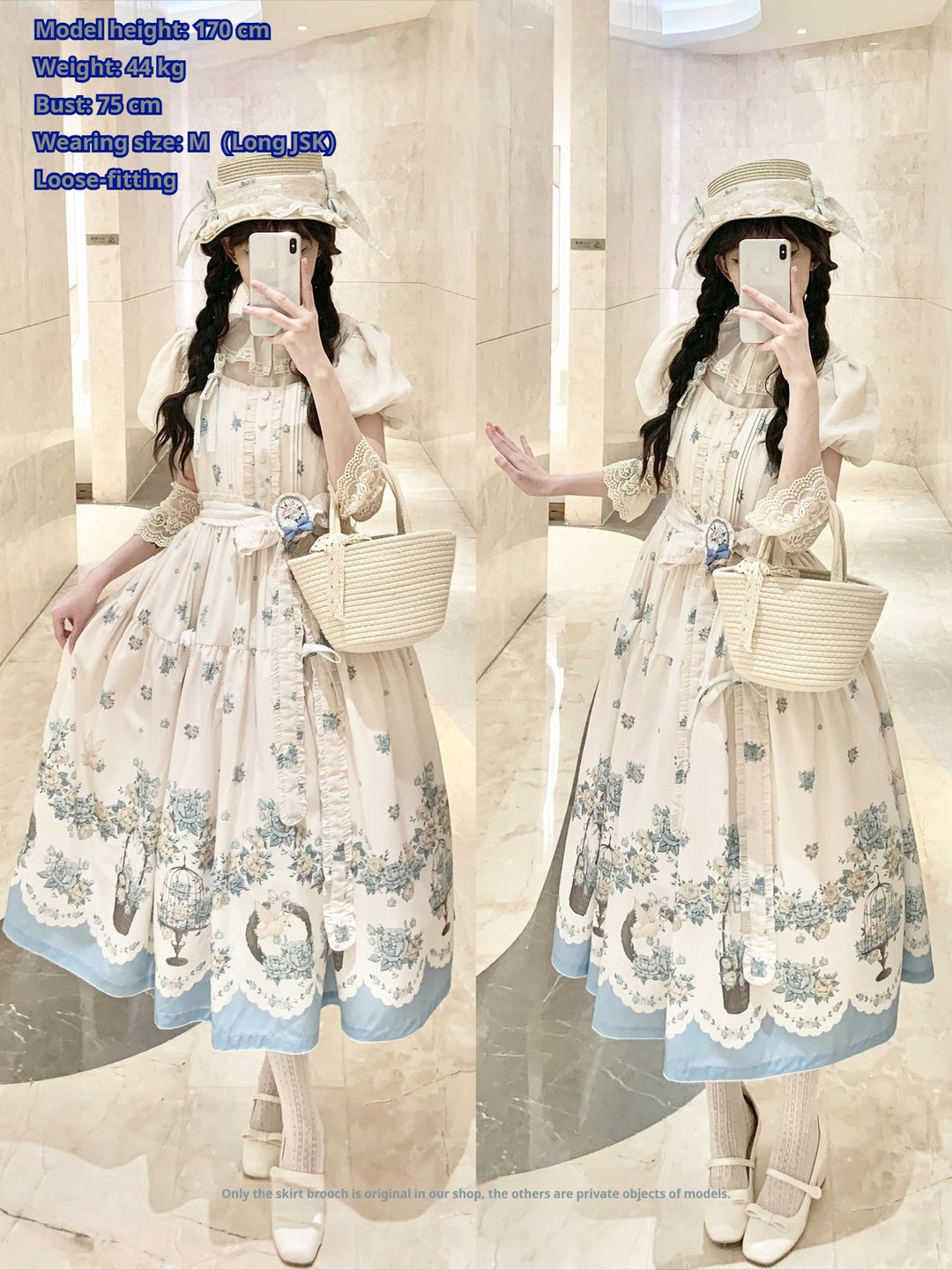 DreamWhale~Floral and Bird Series~Classic Lolita JSK Suit Floral Print Dress 40910:679558