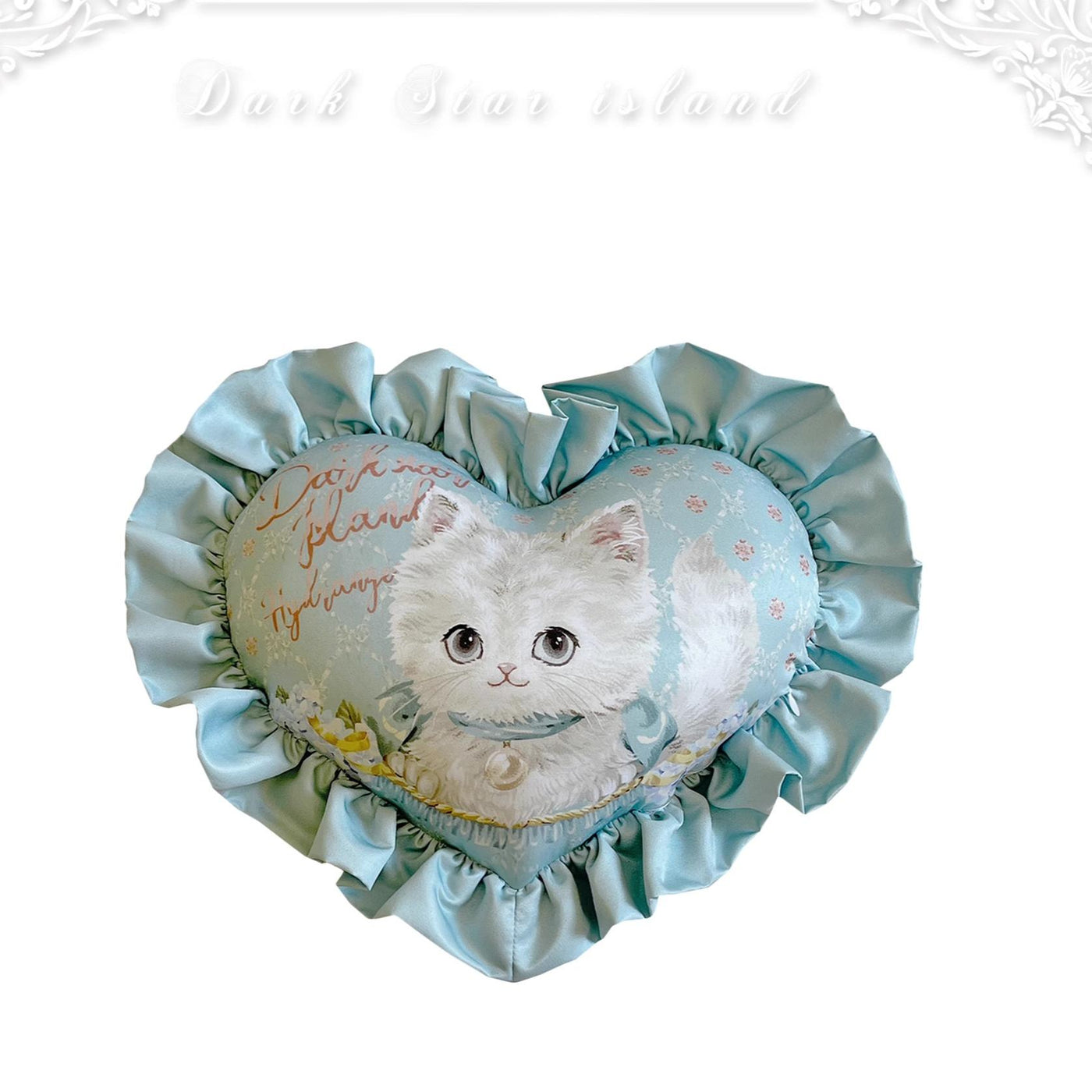 Dark Star Island~Cat Fantasy~Kawaii Lolita Cat Print Bedding mint-colored cat pillow  