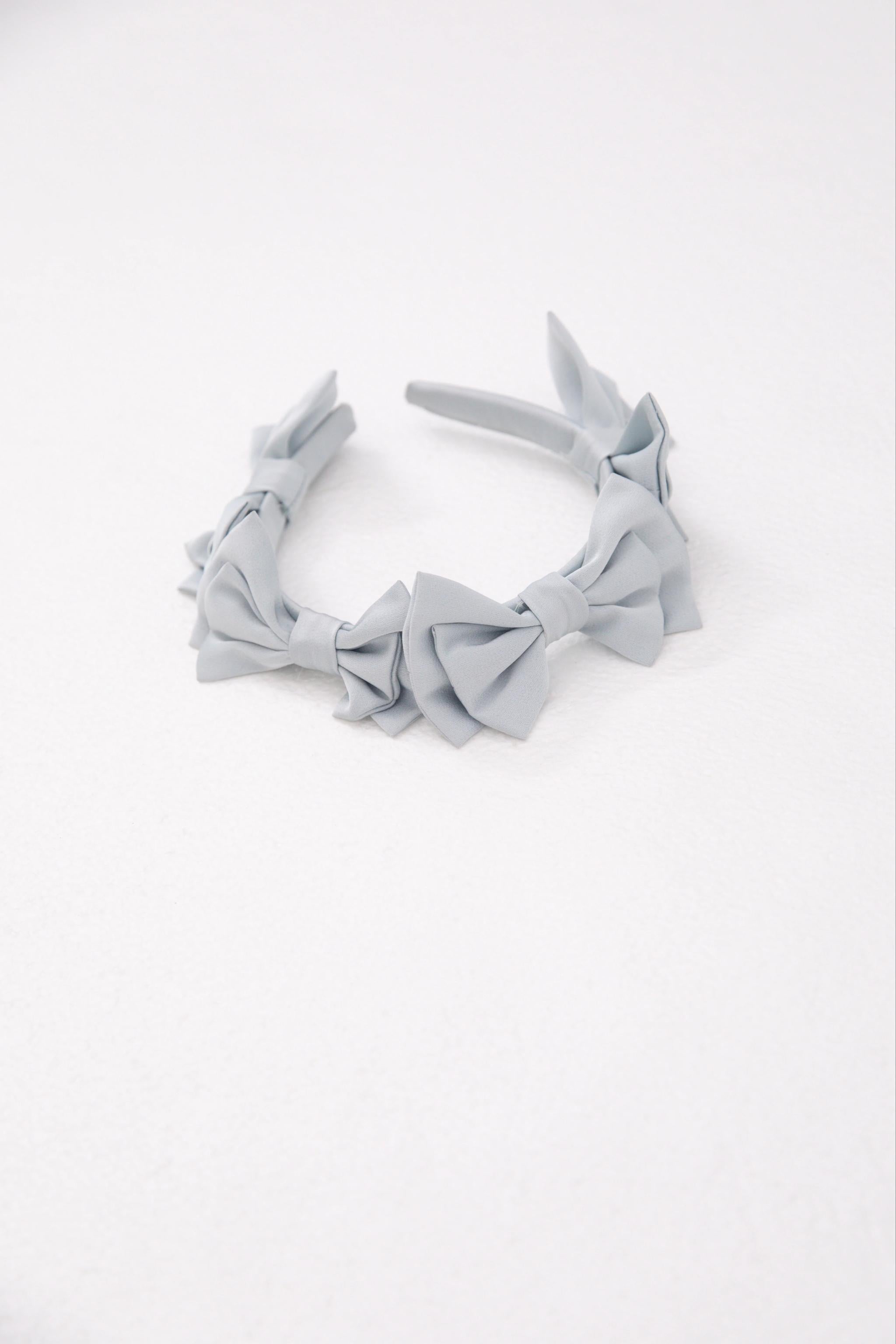ZJstory - Sonnet Summer - Sweet Lolita Accessory Set Bow KC Hairband Waist Tie Mint Bow KC Only F