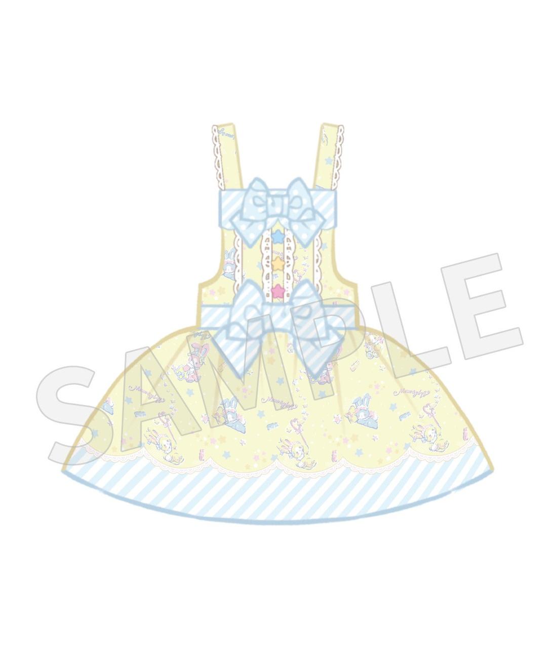 Star Gummies - IP Collaboration Sweet Lolita Dress, Bunny Print & Lace (L M S) 44608:830645