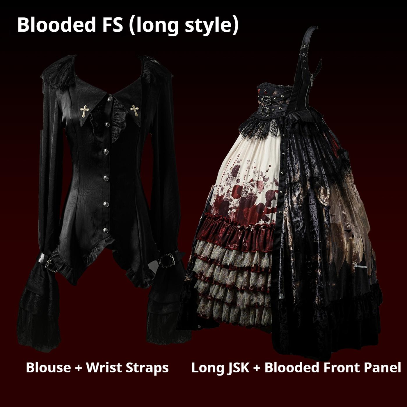 Caged Bird Hotel - Heretic Nun - Halloween Gothic Lolita JSK Dress & Blouse Set (2XL L M S XL) 43901:787771