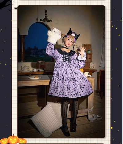 (BFM)Confession Balloon~Star Witch Lolita Dress OP Japanese Lolita Halloween   