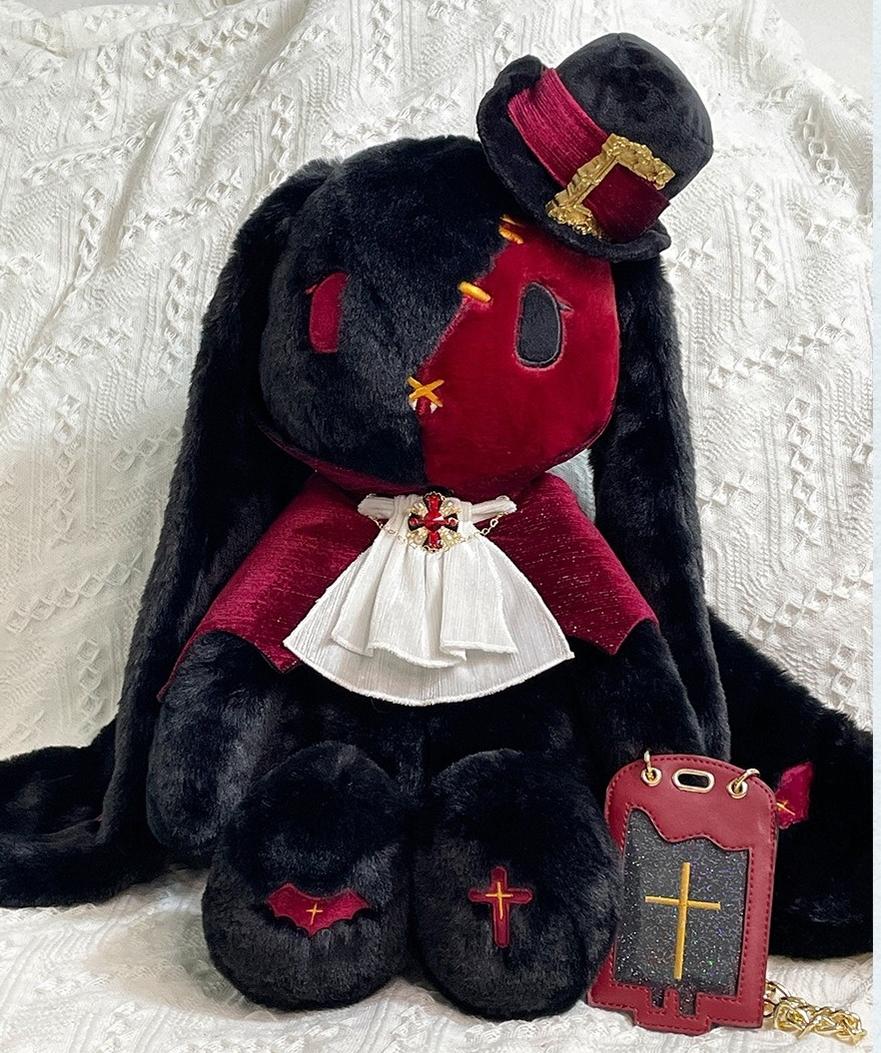RosyDream - Kawaii Lolita Bunny Doll Bag Plush Doll with a Skeleton Vampire Bunny Count Bunny Doll Only