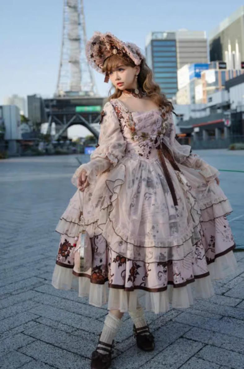 (BFM)Miaoplus~Romantic Seizure~Sweet Lolita OP Mutton Sleeve Lolita Dress