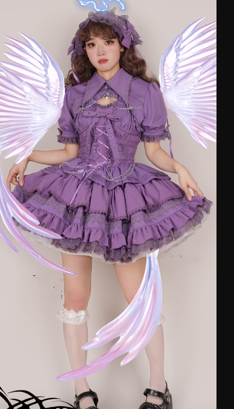 OCELOT~Contract Cross~Gothic Lolita Elegant JSK Multicolors S purple 