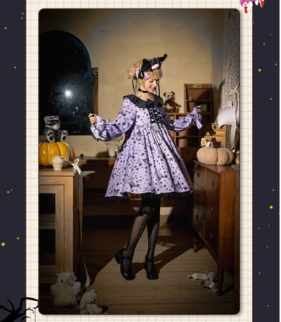 (BFM)Confession Balloon~Star Witch Lolita Dress OP Japanese Lolita Halloween   
