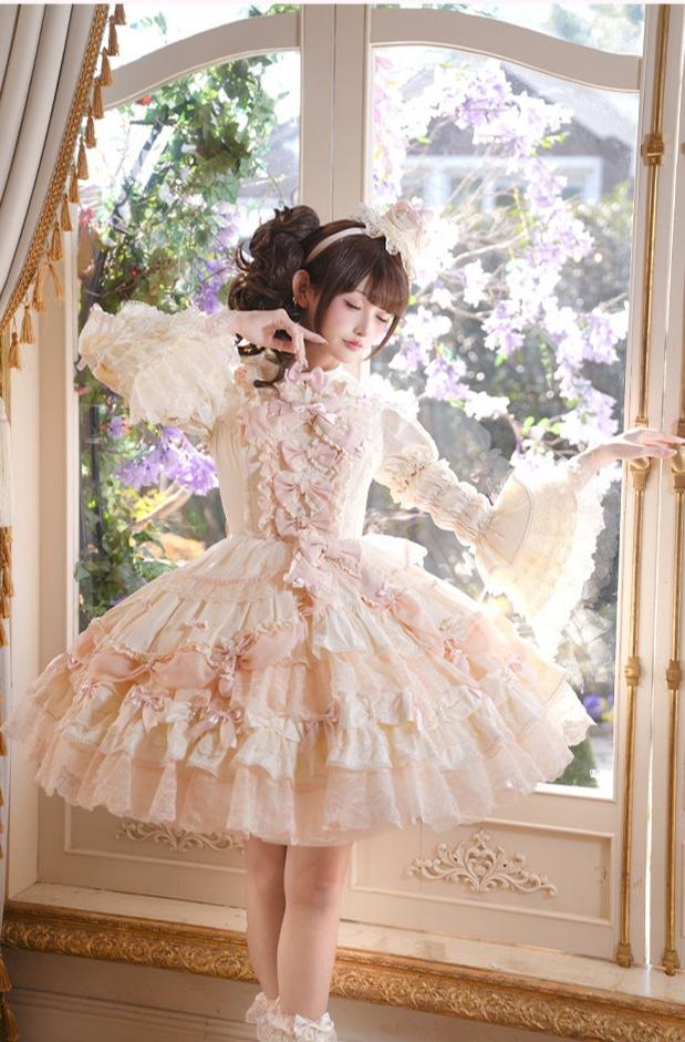Strawberry Ribbon - Sweet Lolita Wedding Dress, Side Opening 44910:827526
