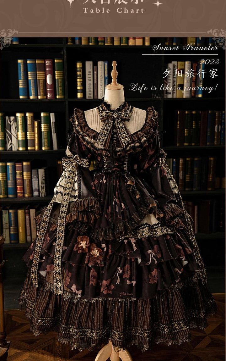 (BFM)Bramble Rose~Sunset Traveler~Classical Lolita OP Dress Princess Vintage Dress   