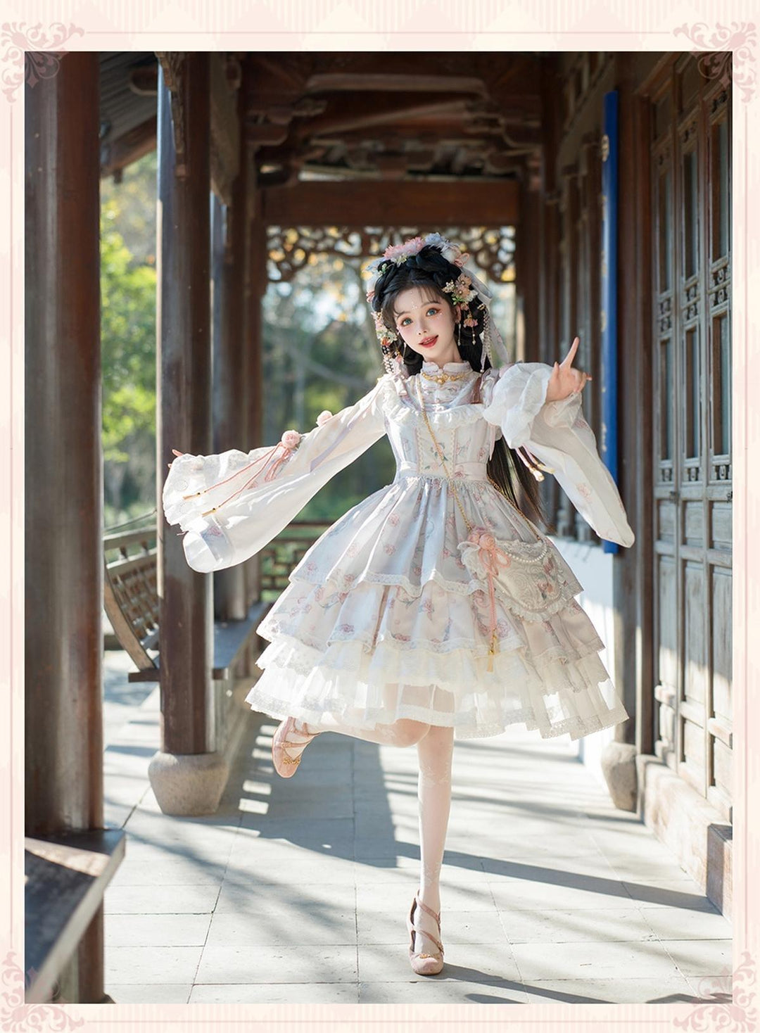 Bramble Rose~Exquisite Luo Shen~Qi Lolita OP Dress Chinese Style Lolita JSK 41402:694160