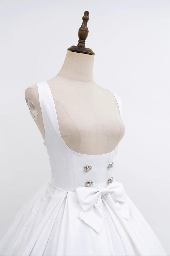 Nn Star - Dragon Bone Lily - Bone Printed Bust-Supporting Gothic Lolita JSK