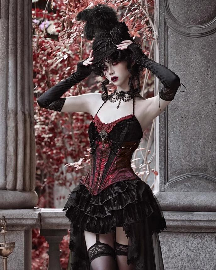 Blood Supply - Duchess - Velvet Gothic Lolita Dress, Corset & Skirt