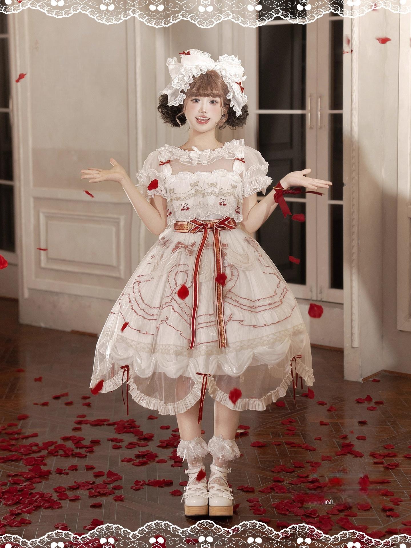 Cherry Cake - Tiered Sweet Lolita OP, Wedding Dress 44359:805901