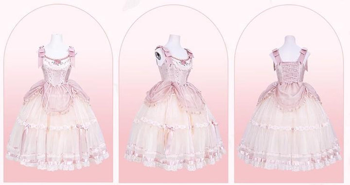 Mademoiselle Pearl~Silk Ballet~Wedding Lolita JSK Dress Princess Ballet Dress   