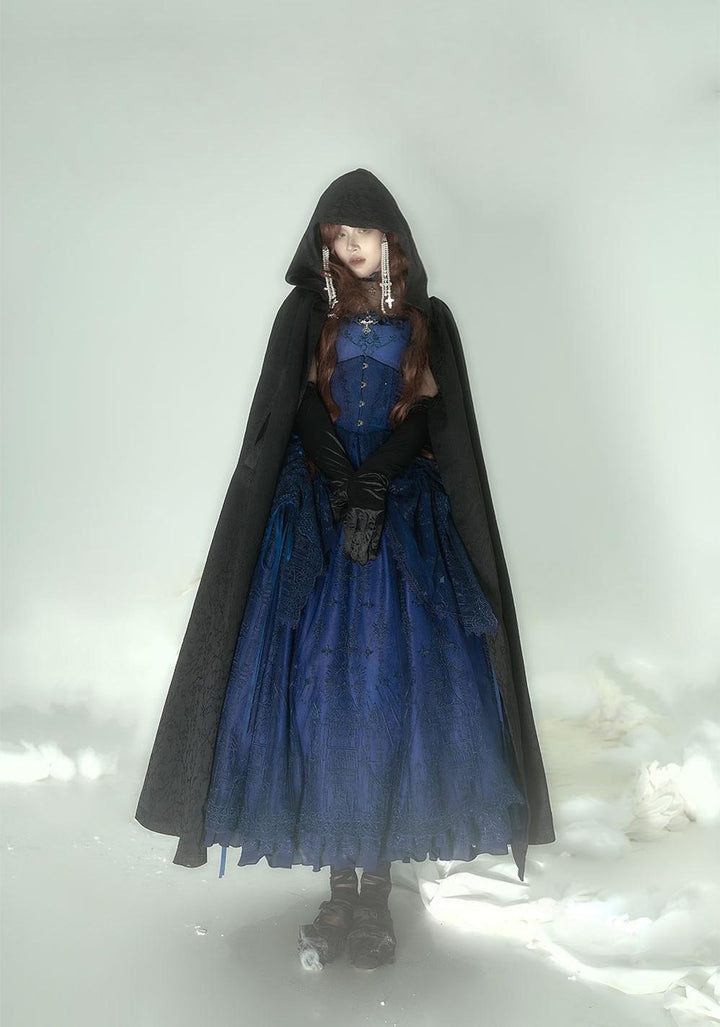 ZJstory~Gothic Lolita Cape Long-sleeved Shawl with Detachable Hood