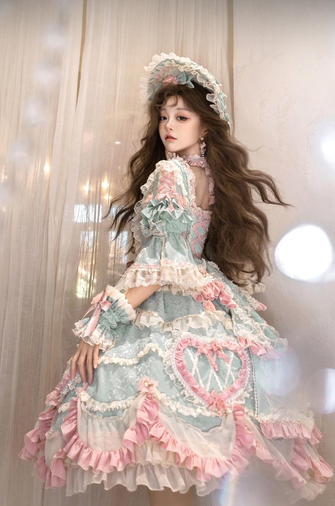 Bramble Rose - Antique Cake - Vintage Lolita OP Princess Dress Gorgeous Lolita Outfit 41536:701616