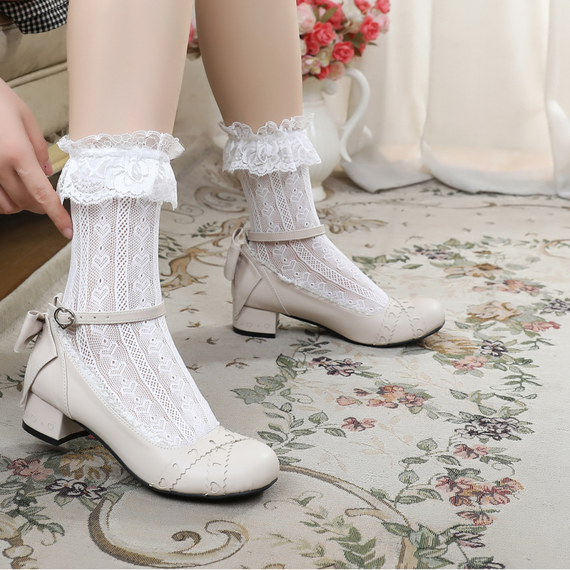 Sosic - Rei Su Su - Sweet Lolita Round Toe Leather Shoes Multicolors