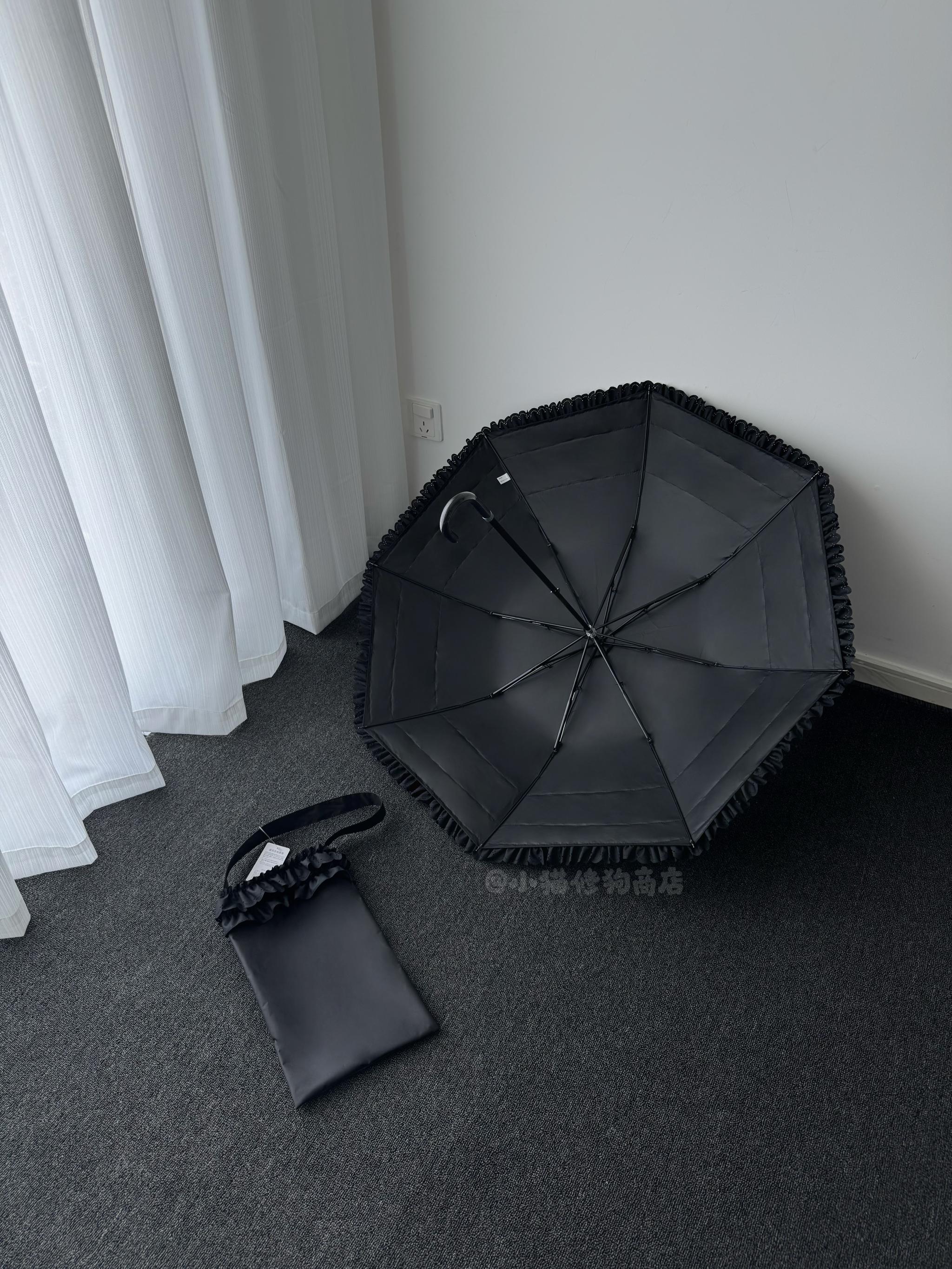Classic Lolita Foldable Sunscreen Parasol with Ruffles