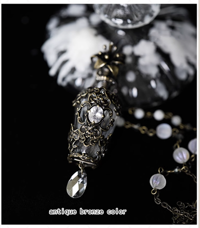 (Buyforme)Star box design~WhitalAlley Vintage Handmade Lily Perfume Bottle Necklace   