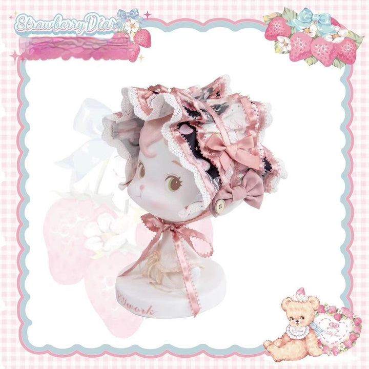 LittlePlum~Showa Strawberry Diary~Sweet Lolita Dress Outfit Printed Showa Era JSK Set (L M S XL) 41644:710330