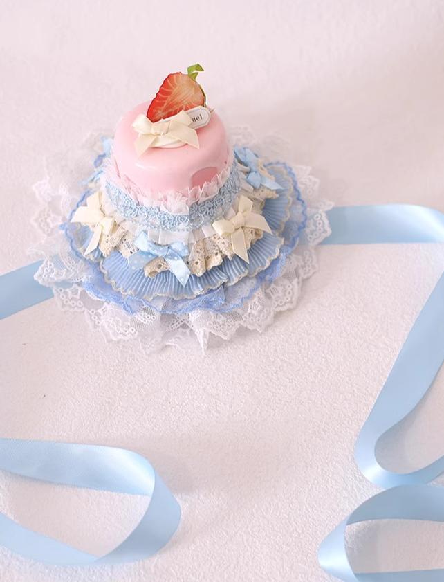 Xiaogui~Sweet Lolita Hair Clip Antony Cake Small Top Hat   