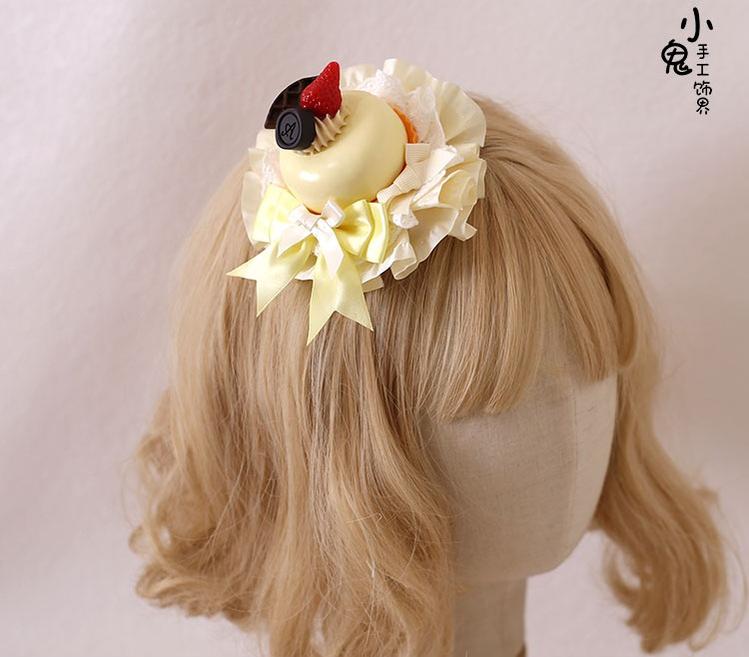 Xiaogui - Sweet Cake - Kawaii Lolita Hairpin Cake Flower Pill Headdress