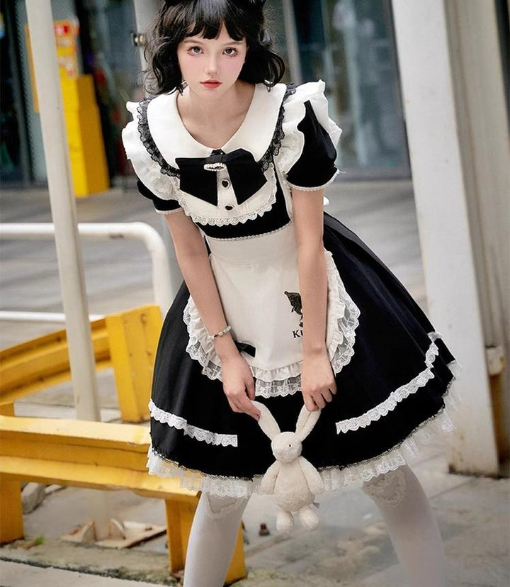 Confession Balloon~IP Collab Maid Lolita OP Dress   