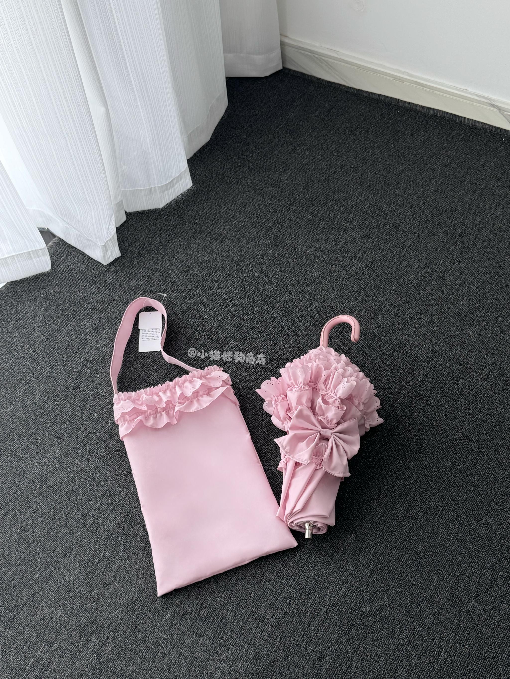 Classic Lolita Foldable Sunscreen Parasol with Ruffles 45588:854152
