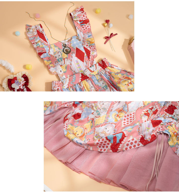 Southern Cross~Showa Kaleidoscope~Sweet Lolita OP SK and JSK with Rabbit Print 42127:727869