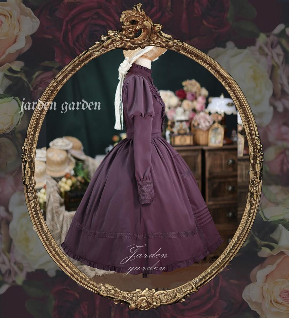 Tiny Garden - The Black Forest - Classic Lolita Stand Collar Dress OP