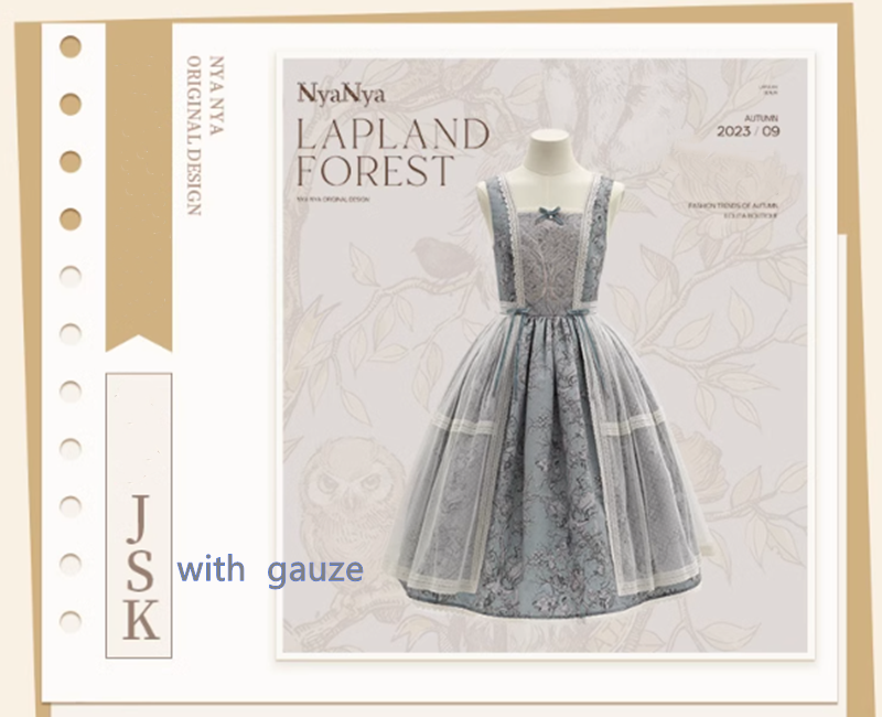 (Buyforme)NyaNya~ Lapland Forest~ Lolita Elegant Vintage Floral JSK OP Dress   