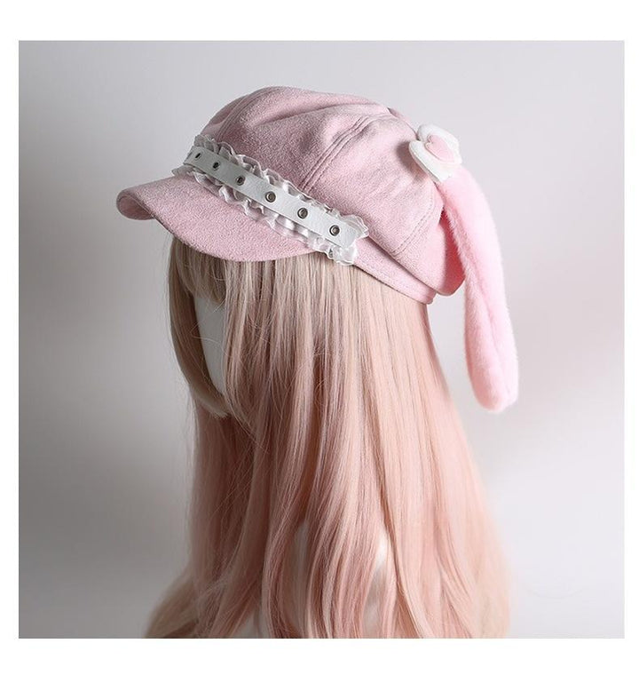 Xiaogui~Kawaii Lolita Hat Daily Baseball Cap with Detachable Ears