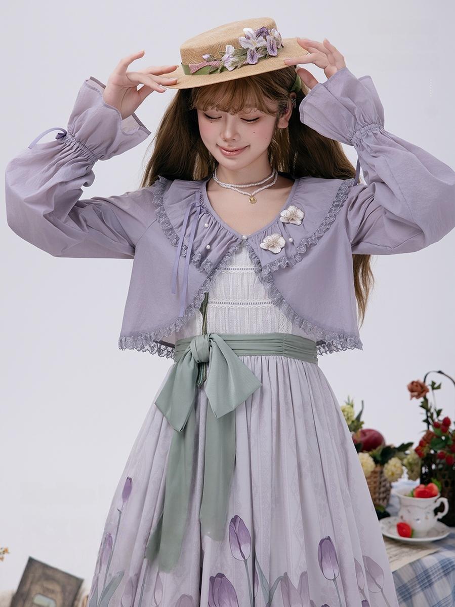 NyaNya - Four Seasons - UPF50+ Daily Lolita Light Cardigan With Embroidered Floral