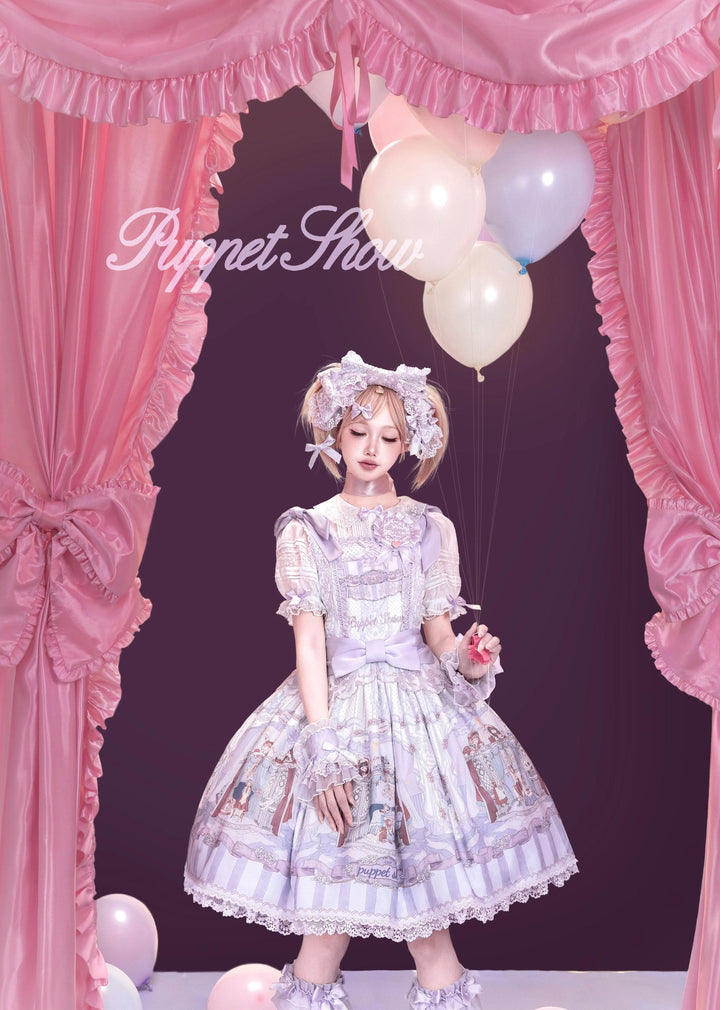 ZUOlanrichen~Puppet Show~Sweet Lolita JSK Dress Puff Sleeves Lolita Shirt   