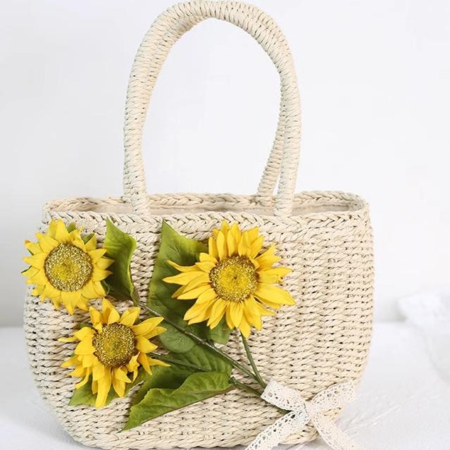 Xiaogui - Daily Lolita Bag Sunflower Straw Shopping Bag