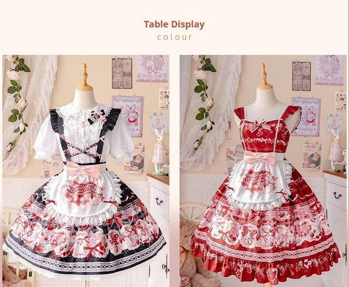 OCELOT~Sweet Lolita Lolita JSK and SK Rabbit Strawberry Dress