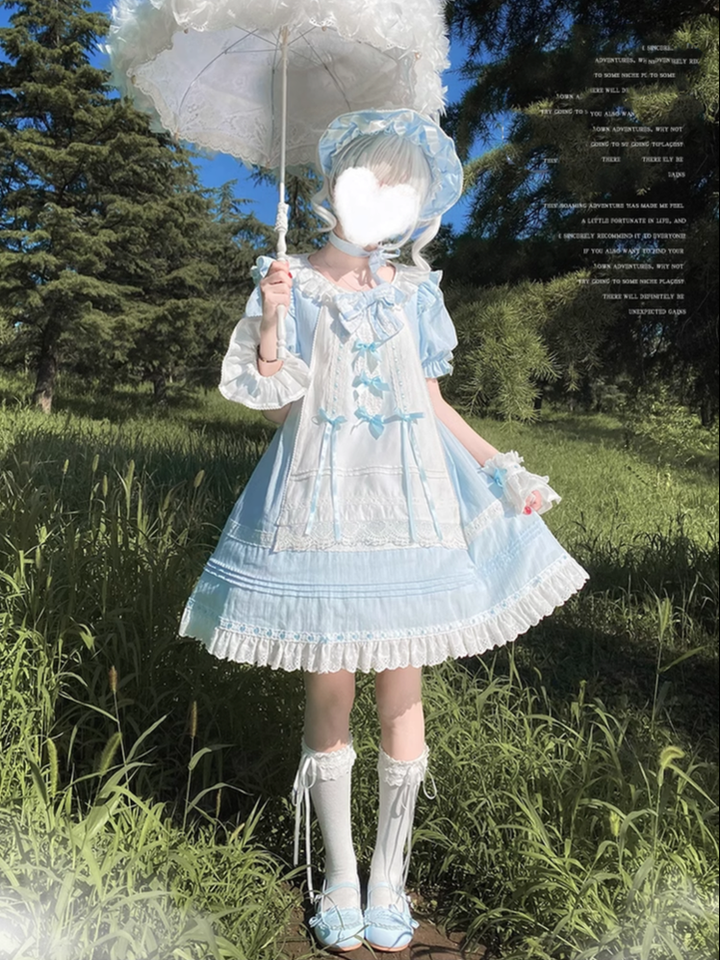 Spireme Cat~Roaming Adventure~Sweet Lolita OP Dress Cute BNT Cuffs S OP dress 