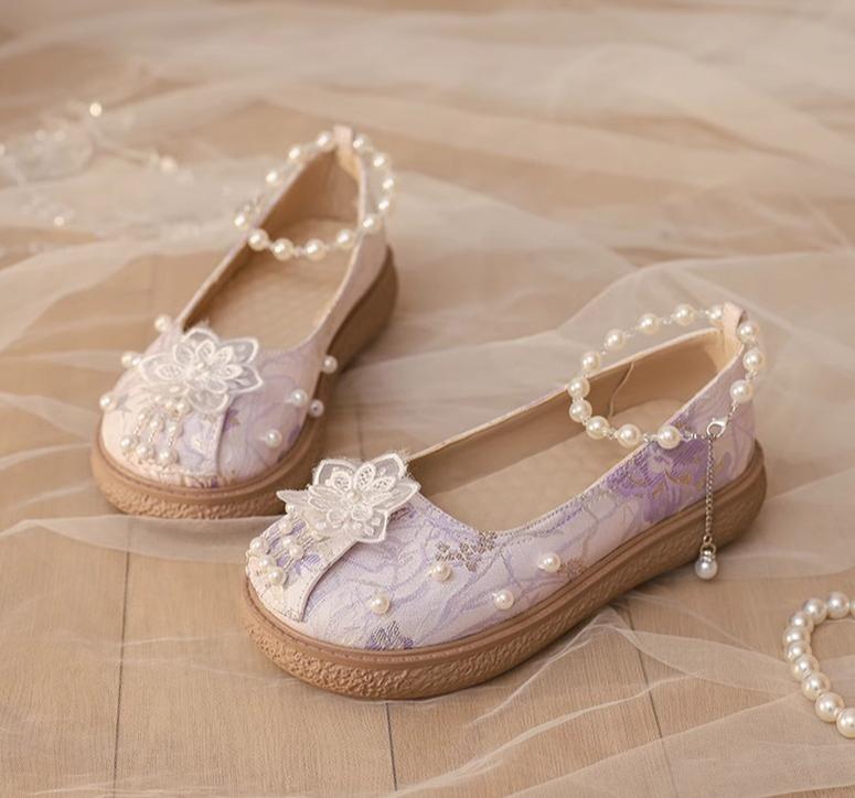 Yana~Lianhua Yana~Han Lolita Platform Shoes Chinese Style Shoes 30 Purple 